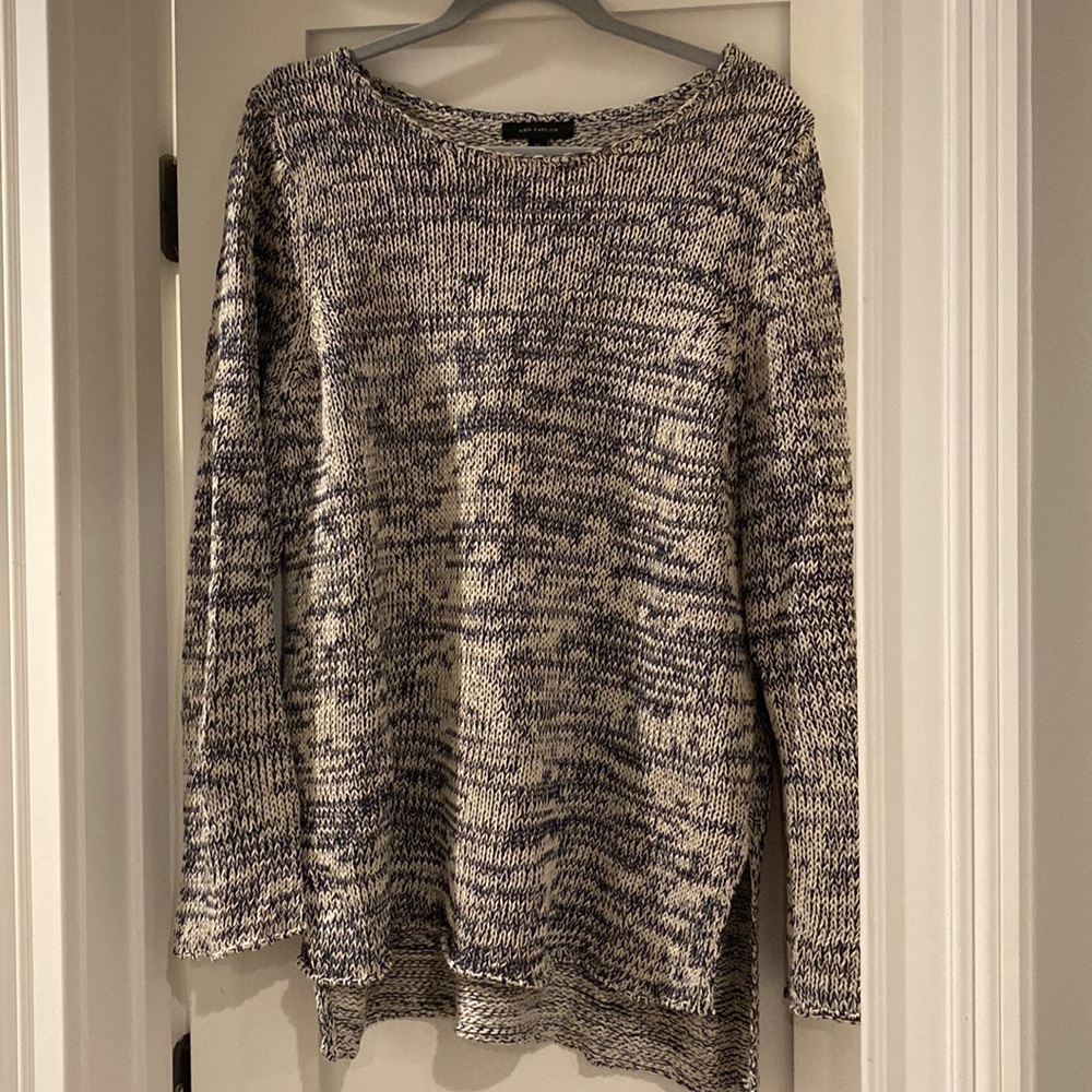 Blue and white Ann Taylor sweater